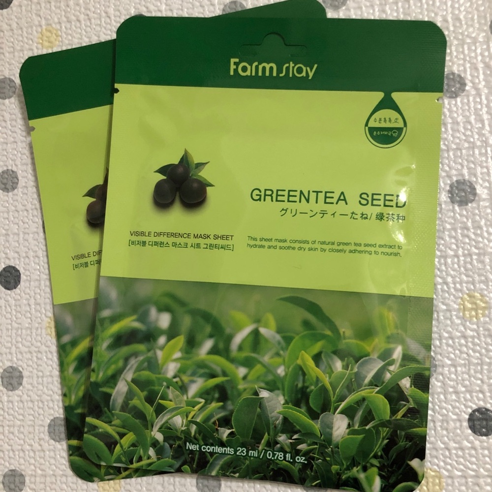 🩵 Free add-on || Farmstay Green Tea Seed sheet masks (x2)